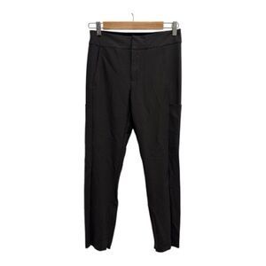 Athleta Women's Size 4 Stellar Black Cropped Ankle Zip Flare Trouser Pants